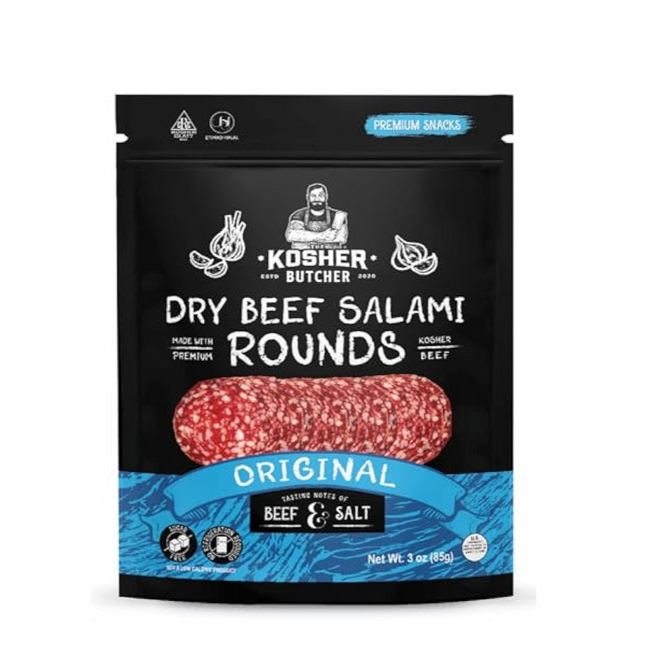 Dry Beef Salami Rounds - Original by Kosher Butcher