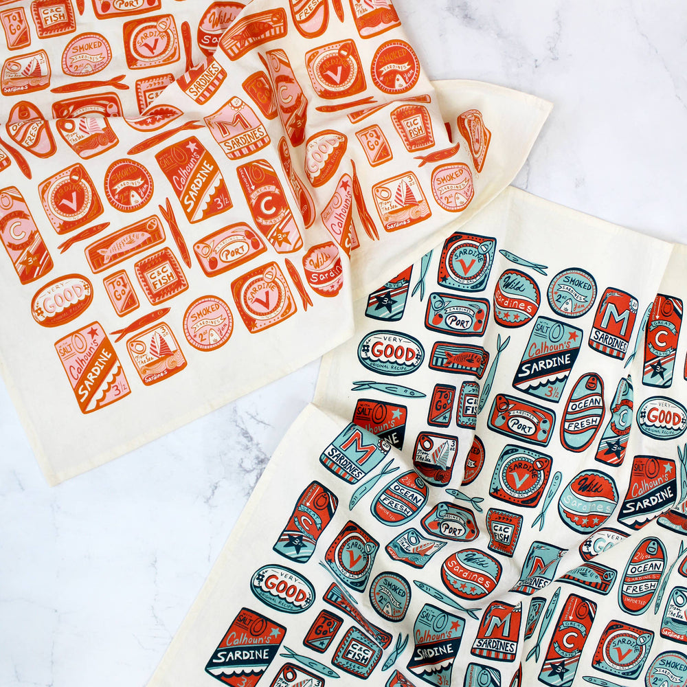 Sardines Tea Towel by Calhoun & Co.