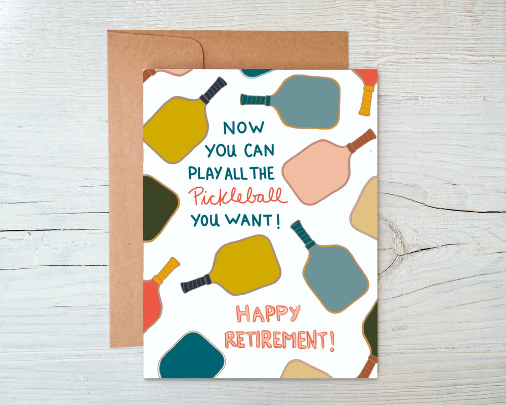Pickleball Retirement Card