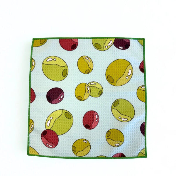 Tea Towel in Light Blue Olives