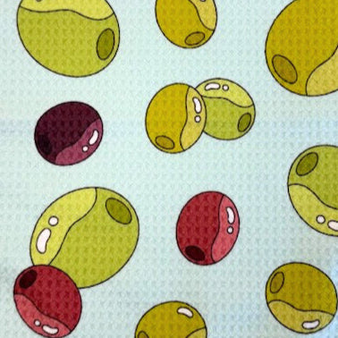 Tea Towel in Light Blue Olives
