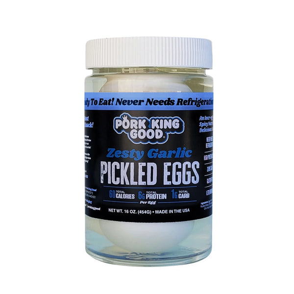 Zesty Garlic Pickled Eggs by Pork King Good